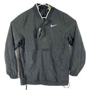 Nike Men's Basketball Pullover Windbreaker 1/4 Zip Jacket Black Size Large